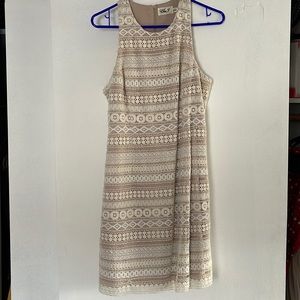 Cream dress. Beautiful lace